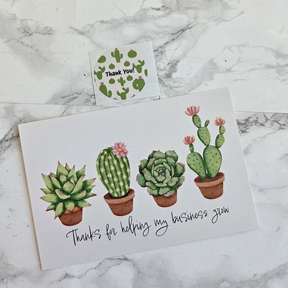 50 pack Thank You cards 4x6 & Stickers